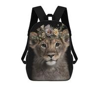 sinyumoney Cute Baby Fluffy Lion Sac À Dos Enfant Fille 3D, Sac D'école, Sac À Dos Pour Tout-petits, Sac À Dos Décontracté, Sac À Livres Tendance 17inch