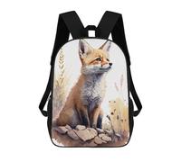 sinyumoney Cute Baby Fox Painting Sacs À Dos Tendance Imprimés En 3D 17inch Sac D'école Décontracté Pour Enfants, Garçons, Élèves Du Primaire Et Du Collège
