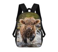 sinyumoney Cute Baby Highland Cow Sacs À Dos Pour Enfants, Sac À Dos Scolaire Imprimé En 3D Pour Enfants, Sac À Dos De Voyage, Sac À Livres Pour Enfants 17inch Sac D'école