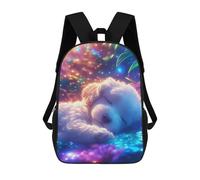 sinyumoney Cute Baby Poodle Sleeping Sacs À Dos Scolaires Pour Enfants, Sac D'école Imprimé En 3D Pour Garçons, Élèves Du Primaire Et Du Collège 17inch