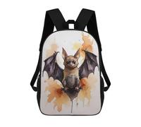 sinyumoney Cute Bat Watercolor Art Sacs À Dos Pour Enfants 17inch Sac À Dos Scolaire, Sac Imprimé En 3D, Cartable Pour Enfants, Sac De Voyage, Sac À Dos Garçon Fille, Sac D'école Pour Enfants