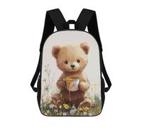 sinyumoney Cute Bear with Honey Sac À Dos Imprimé 3D Pour Enfants, Sac À Dos Léger Pour Écoliers Et Écoliers, Sac À Goûter Pour La Crèche 17inch