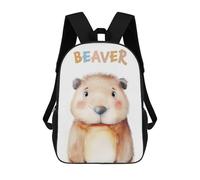 sinyumoney Cute Beaver Animal Nursery Sacs À Dos Tendance Imprimés En 3D 17inch Sac D'école Décontracté Pour Enfants, Garçons, Élèves Du Primaire Et Du Collège