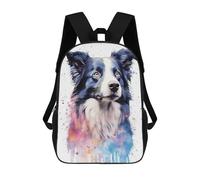 sinyumoney Cute Border Collie Dog Art Sacs À Dos Pour Enfants, Sac À Dos Scolaire, Sac À Dos Imprimé En 3D Pour Enfants, Sac À Dos De Voyage, Sac À Livres, Sac D'école Pour Enfants 17inch