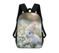 sinyumoney Cute Bunny in A Knit Hat Sac À Dos Enfant, Cartable, Sacs À Dos Scolaires Imprimés En 3D Pour Élèves Du Primaire Et Du Collège, Cadeau D'anniversaire Pour Adolescents 17inch