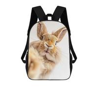 sinyumoney Cute Bunny Selfie Sac À Dos Imprimé En 3D, Sac D'école Décontracté Et Tendance Pour Enfants, Sac D'école Pour Garçons, Collégiens 17inch