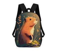 sinyumoney Cute Capybara Sacs À Dos Scolaires Pour Enfants, Sac D'école Imprimé En 3D Pour Garçons, Élèves Du Primaire Et Du Collège 17inch