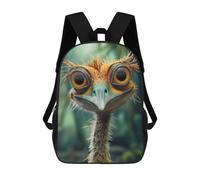 sinyumoney Cute Cartoon Ostrich Sac À Dos Scolaire Imprimé En 3D, Sac À Dos Décontracté Pour Enfants, Sac D'école Imprimé En 3D Pour Garçons, Primaire Et Collège 17inch