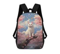 sinyumoney Cute Cat Fuji Mount Sac À Dos Imprimé En 3D Pour Enfants, Sac À Dos Scolaire, Sac À Dos De Voyage Pour Enfants, Sac À Livres Grande Capacité, Sac À Dos Pour Enfants 17inch