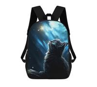 sinyumoney Cute Cat Kitten Firefly Sacs À Dos Imprimés En 3D 17inch Sac À Dos Scolaire Pour Enfants, Sac À Dos Décontracté Pour La Journée, Sac De Voyage Décontracté Pour Les Élèves Du Collège