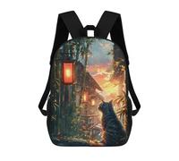 sinyumoney Cute Cat Scenery at Sunset Sacs À Dos Scolaires Pour Enfants, Sac D'école Tendance, Sac D'école Imprimé En 3D Pour Garçons, Élèves Du Primaire Et Du Collège 17inch