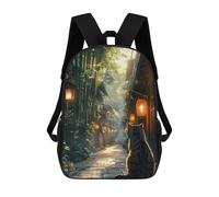 sinyumoney Cute Cat Sitting in Street Sac À Dos Scolaire Pour Filles Et Garçons, Avec Poche, Sac À Dos Tendance Pour Enfants 17inch