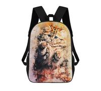 sinyumoney Cute Cat Splatter 17inch Sacs À Dos Scolaires Imprimés En 3D - Sacs À Dos Tendance Pour Garçons Du Primaire Et Du Collège