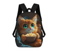 sinyumoney Cute Cat Watching Movie Sac À Dos Scolaire Pour Filles Et Garçons, Grande Capacité, Léger, Pour Enfants Et Étudiants 17inch