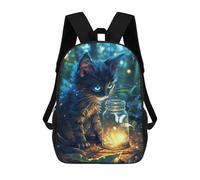 sinyumoney Cute Cat With Butterfly Sacs À Dos Scolaires Pour Enfants, Sac D'école Imprimé En 3D Pour Garçons, Élèves Du Primaire Et Du Collège 17inch