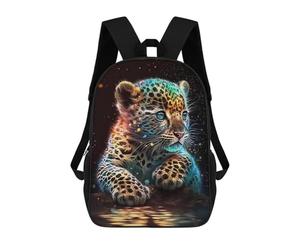 sinyumoney Cute Cosmic Baby Leopard Sacs À Dos Pour Enfants, Cartables Imprimés En 3D, Sacs À Dos Pour Élèves Du Primaire Et Du Collège, Garçons Et Filles 17inch