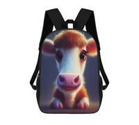 sinyumoney Cute Cow Illustration Sac À Dos Scolaire Imprimé En 3D, Sac À Dos Décontracté Pour Enfants, Sac D'école Imprimé En 3D Pour Garçons, Primaire Et Collège 17inch