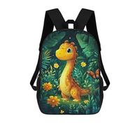 sinyumoney Cute Dinosaur in Jungle Sacs À Dos Pour Enfants, Sac À Dos Scolaire Imprimé En 3D Pour Enfants, Sac À Dos De Voyage, Sac À Livres Pour Enfants 17inch Sac D'école