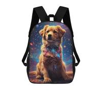 sinyumoney Cute Dog Space Collage Sac À Dos Enfant Fille 3D, Sac D'école, Sac À Dos Pour Tout-petits, Sac À Dos Décontracté, Sac À Livres Tendance 17inch