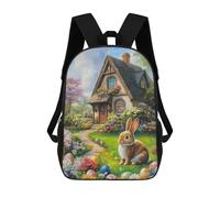 sinyumoney Cute Easter Bunny Painting Sacs À Dos Pour Enfants, Cartables, Sacs À Dos Scolaires Imprimés En 3D, Sacs À Dos De Voyage Tendance Pour Enfants (primaire, Collège) 17inch