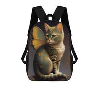 sinyumoney Cute Fantasy Butterfly Cat Sac À Dos Scolaire Imprimé En 3D Pour Garçons Et Filles, Sac À Dos Pour Ordinateur Portable Pour Enfants/étudiants/adultes 17inch