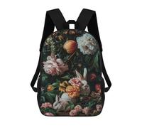 sinyumoney Cute Floral Rabbits Sacs À Dos Scolaires Pour Enfants, Sac D'école Tendance, Sac D'école Imprimé En 3D Pour Garçons, Élèves Du Primaire Et Du Collège 17inch