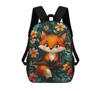 sinyumoney Cute Fox in Torpical Forest Sacs À Dos Pour Enfants, Sac À Dos Scolaire Imprimé En 3D Pour Enfants, Sac À Dos De Voyage, Sac À Livres Pour Enfants 17inch Sac D'école