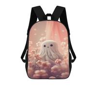 sinyumoney Cute Ghost in Flowers Sac À Dos Pour Garçons Et Adolescents, Sacs À Dos Pour Filles, Sacs À Dos Pour Tout-petits, Sacs À Livres Pour L'école Primaire Et Le Collège 17inch
