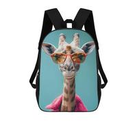 sinyumoney Cute Giraffe with Glasses Sacs À Dos 17 Pouces Pour Enfants, Sacs D'école Imprimés En 3D Pour Élèves Du Primaire Et Du Collège, Garçons Et Filles