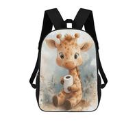 sinyumoney Cute Giraffe with Toilet Paper Roll Sacs À Dos Pour Enfants, Sac À Dos Scolaire, Sac À Dos Imprimé En 3D Pour Enfants, Sac À Dos De Voyage, Sac À Livres, Sac D'école Pour Enfants 17inch