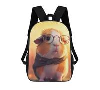 sinyumoney Cute Guinea Pig Read Sacs À Dos Pour Enfants, Sac À Dos Scolaire, Sac À Dos Imprimé En 3D Pour Enfants, Sac À Dos De Voyage, Sac À Livres, Sac D'école Pour Enfants 17inch