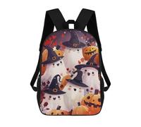 sinyumoney Cute Halloween Ghosts Sac À Dos Scolaire Pour Enfants Imprimé En 3D, Idéal Pour Les Voyages Et Les Livres 17inch