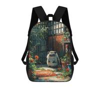 sinyumoney Cute Hedgehog Greenhouse Sacs À Dos Pour Enfants, Cartables Imprimés En 3D, Sacs À Dos Pour Élèves Du Primaire Et Du Collège, Garçons Et Filles 17inch