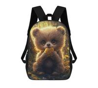 sinyumoney Cute Honey Bear Sac À Dos, Cartable Imprimé En 3D, Sac À Goûter, Sac À Dos De Voyage, Sac À Dos Entre Amis, Sac À Dos Scolaire Pour Filles Et Garçons 17inch