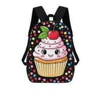sinyumoney Cute Kawaii Cupcake with Cherry Topping Sacs À Dos Pour Enfants, Cartables, Sacs À Dos Scolaires Imprimés En 3D, Sacs À Dos De Voyage Tendance Pour Enfants (primaire, Collège) 17inch