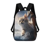 sinyumoney Cute Kitten Boat Trip Sea 17inch Sacs À Dos Scolaires Imprimés En 3D - Sacs À Dos Tendance Pour Garçons Du Primaire Et Du Collège