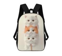 sinyumoney Cute Kitten Stack Sacs À Dos Scolaires Pour Enfants, Sac D'école Imprimé En 3D Pour Garçons, Élèves Du Primaire Et Du Collège 17inch