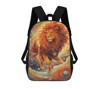 sinyumoney Cute Lion Sac À Dos Scolaire Pour Filles Et Garçons, Avec Poche, Sac À Dos Tendance Pour Enfants 17inch