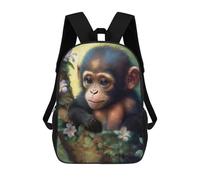 sinyumoney Cute Little Chimp Sac À Dos Léger Pour Étudiants, Idéal Pour L'école, Le Travail Et Les Voyages 17inch