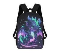 sinyumoney Cute Neon Dragon Illustration Sacs À Dos Scolaires Pour Enfants, Sac D'école Imprimé En 3D Pour Garçons, Élèves Du Primaire Et Du Collège 17inch