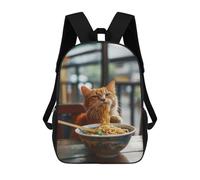 sinyumoney Cute Noodle Cat Sacs À Dos Pour Enfants, Cartables Imprimés En 3D, Sacs À Dos Pour Élèves Du Primaire Et Du Collège, Garçons Et Filles 17inch