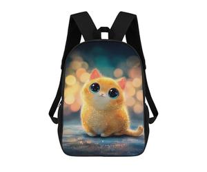 sinyumoney Cute Orange Kitten with Big Eyes Sac À Dos Scolaire Pour Enfants, Imprimé En 3D, Tendance Et Décontracté, Pour Garçons, Élèves Du Primaire Et Du Collège 17inch