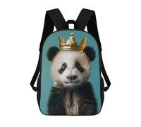 sinyumoney Cute Panda King Sac À Dos, Cartable Imprimé En 3D, Sac À Goûter, Sac À Dos De Voyage, Sac À Dos Entre Amis, Sac À Dos Scolaire Pour Filles Et Garçons 17inch