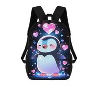 sinyumoney Cute Penguin Lovers Sac À Dos Pour Enfants, Impression 3D, Sac D'école Pour Garçons Et Filles, Sac À Dos Tendance Et Décontracté Pour Écoliers 17inch