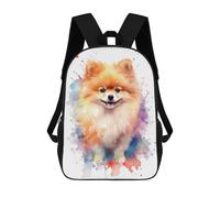 sinyumoney Cute Pomeranian Spitz Dog 17inch Sacs À Dos Scolaires Imprimés En 3D - Sacs À Dos Tendance Pour Garçons Du Primaire Et Du Collège