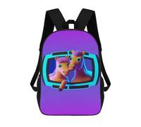 sinyumoney Cute Ponies Sacs À Dos Imprimés En 3D Pour Enfants 17inch Sacs À Dos Tendance Et Décontractés Pour La Journée, Sacs De Voyage, Sacs À Dos D'extérieur Pour Garçons Et Filles