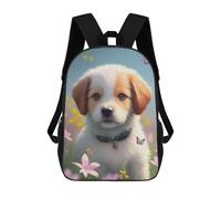 sinyumoney Cute Puppy Portrait Sac À Dos Imprimé En 3D, Sac D'école Décontracté Et Tendance Pour Enfants, Sac D'école Pour Garçons, Collégiens 17inch