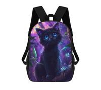 sinyumoney Cute Purple Cat Sac À Dos, Cartable Imprimé En 3D, Sac À Goûter, Sac À Dos De Voyage, Sac À Dos Entre Amis, Sac À Dos Scolaire Pour Filles Et Garçons 17inch