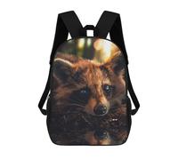 sinyumoney Cute Raccoon Sac À Dos Scolaire Pour Adolescents, Imprimé En 3D, Ajustable, À Poches Tendance, Pour Enfants, Garçons, Filles, Étudiants Et Adolescents 17inch