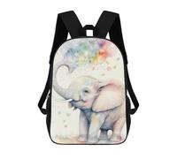 sinyumoney Cute Rainbow Elephant Sacs À Dos Pour Enfants, Sac À Dos Scolaire Imprimé En 3D Pour Enfants, Sac À Dos De Voyage, Sac À Livres Pour Enfants 17inch Sac D'école